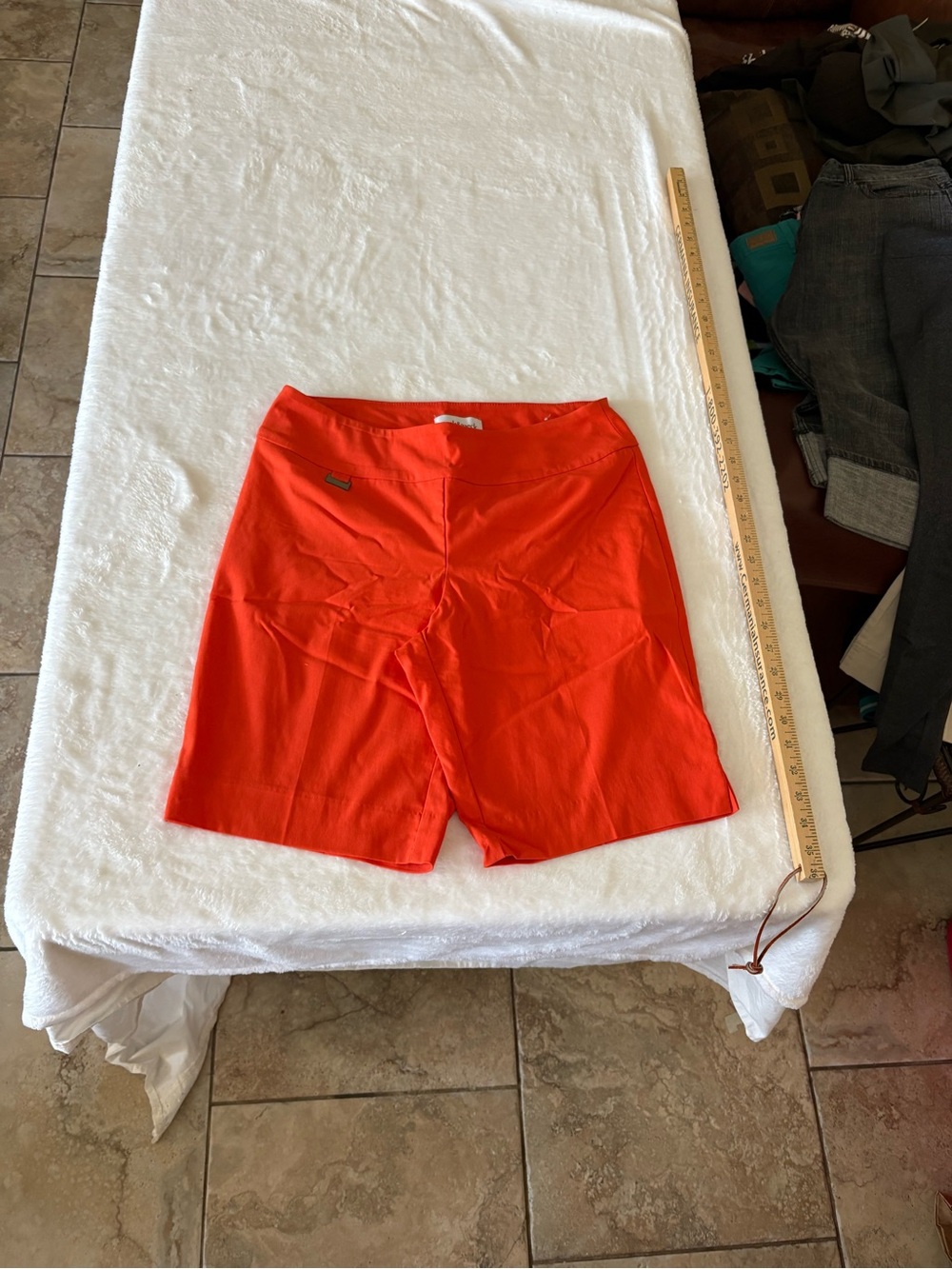 Peck & Peck Bright Orange Women's Bermuda Shorts